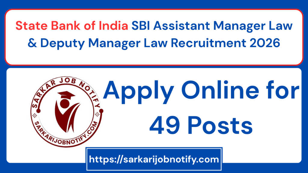 SBI Law Officer Recruitment 2026
